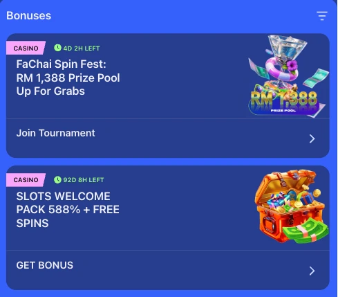 DK88 Malaysia slots bonus activation toggle for the 100% and 288% welcome offers