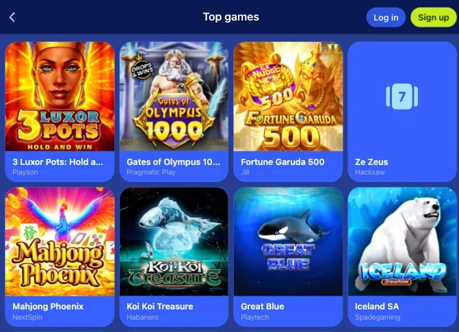 DK88 Malaysia top games row showing slot titles including 3 Luxor Pots, Gates of Olympus 1000 and Mahjong Phoenix